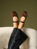 Marie | Elegante Samt Ballettschuhe