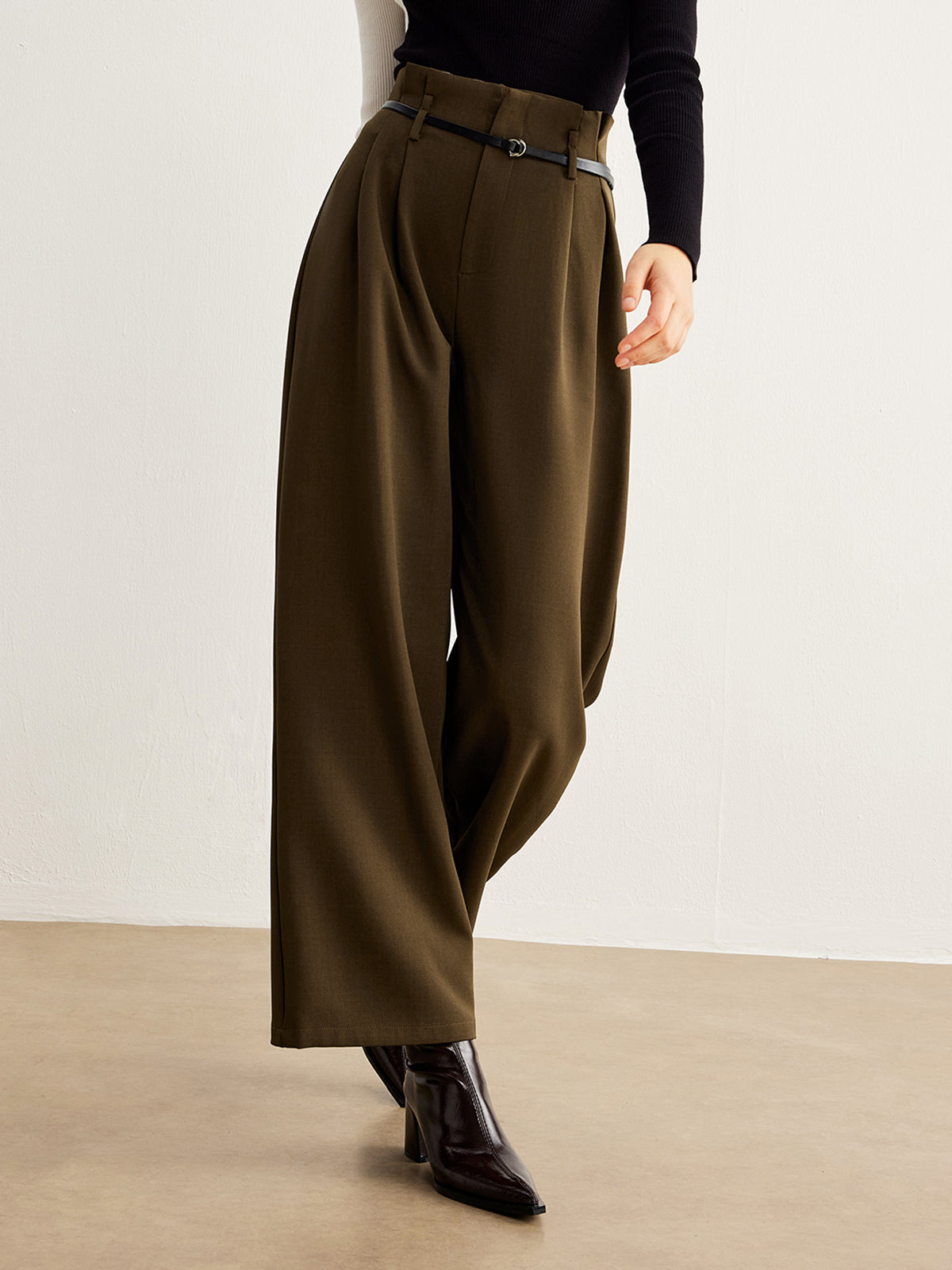 Felix | Elegante Slim-Belt Plissee-Hosen