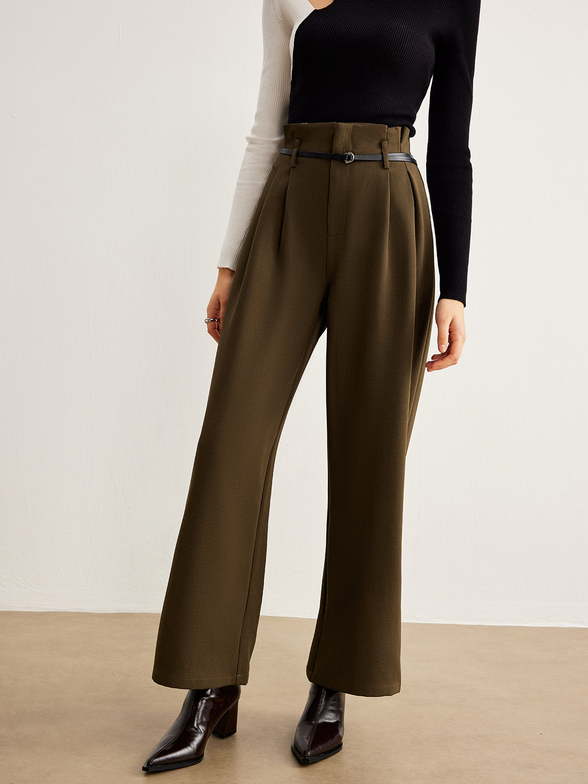 Felix | Elegante Slim-Belt Plissee-Hosen