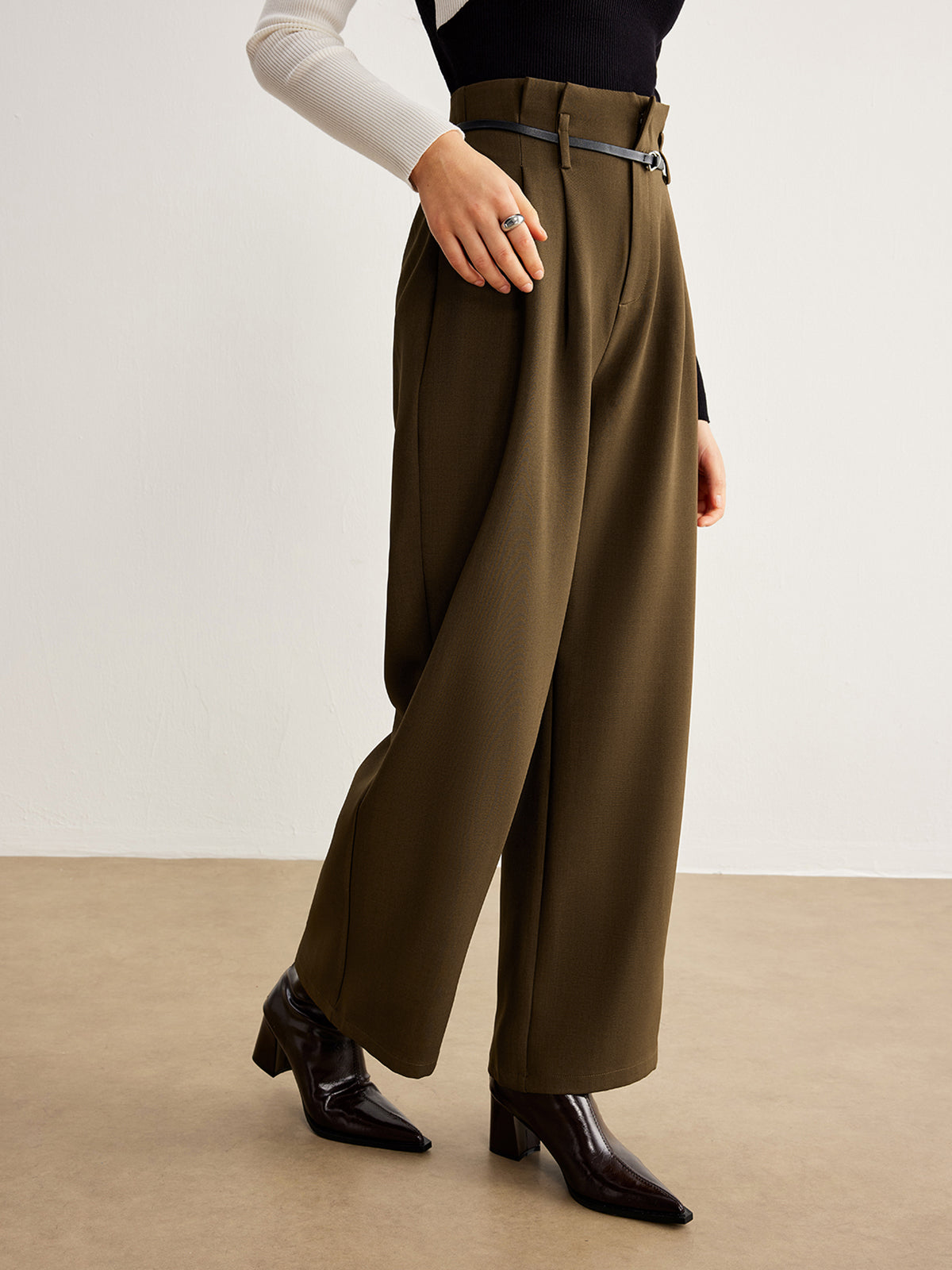 Felix | Elegante Slim-Belt Plissee-Hosen