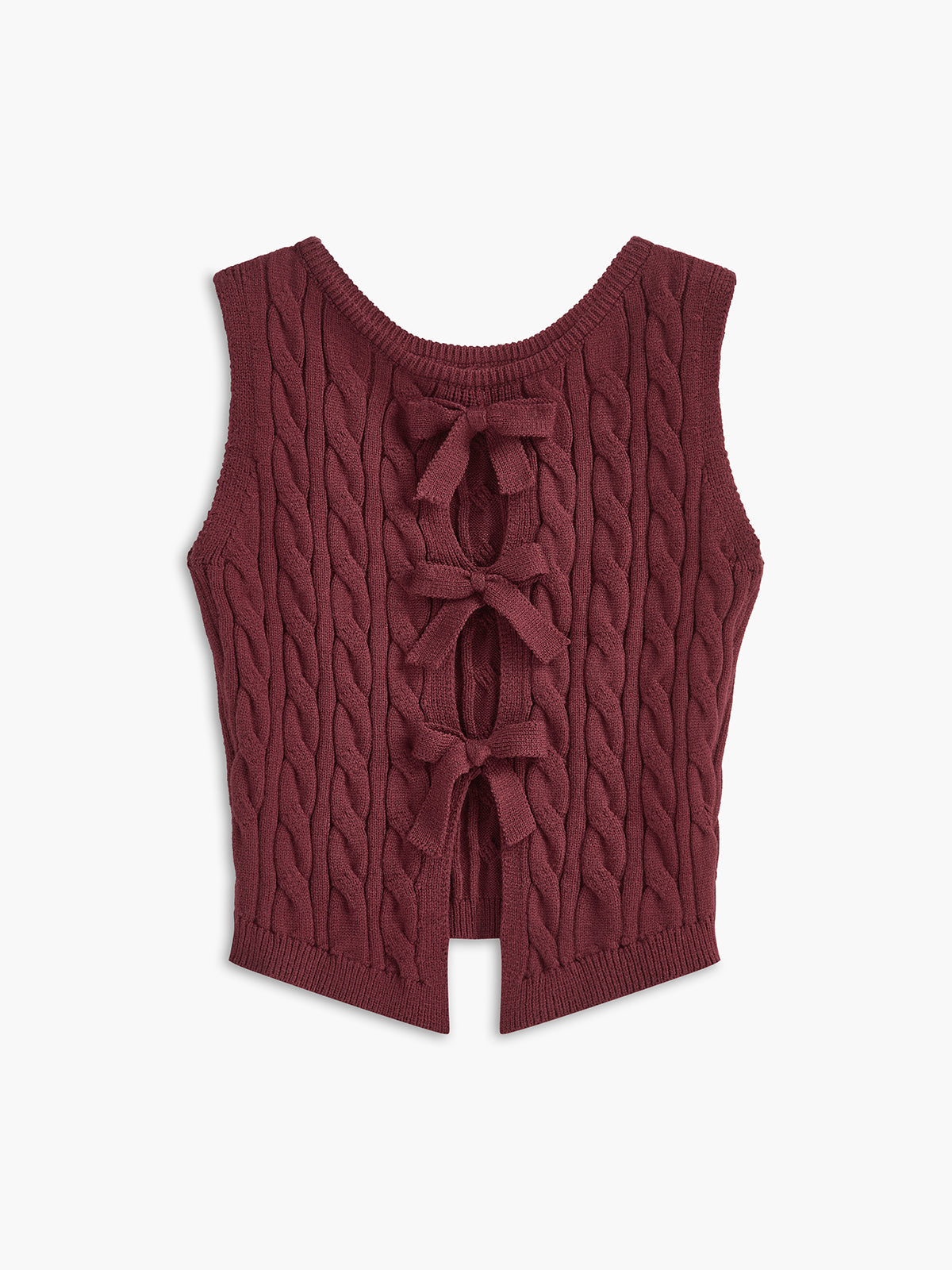 Clara | Elegante Pullover-Weste mit Schleife und Ausschnitt