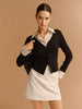 Clara | 2-in-1 Knopf Split-Kragen Bluse