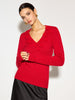 Lisa | V-Ausschnitt 3D Blumen Strickoberteil