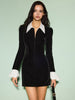 Clara | Farbenfrohes Velvet-Zipper Kleid