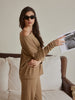 Mia | Elegantes Ribbed Drawstring Shift Pants Set