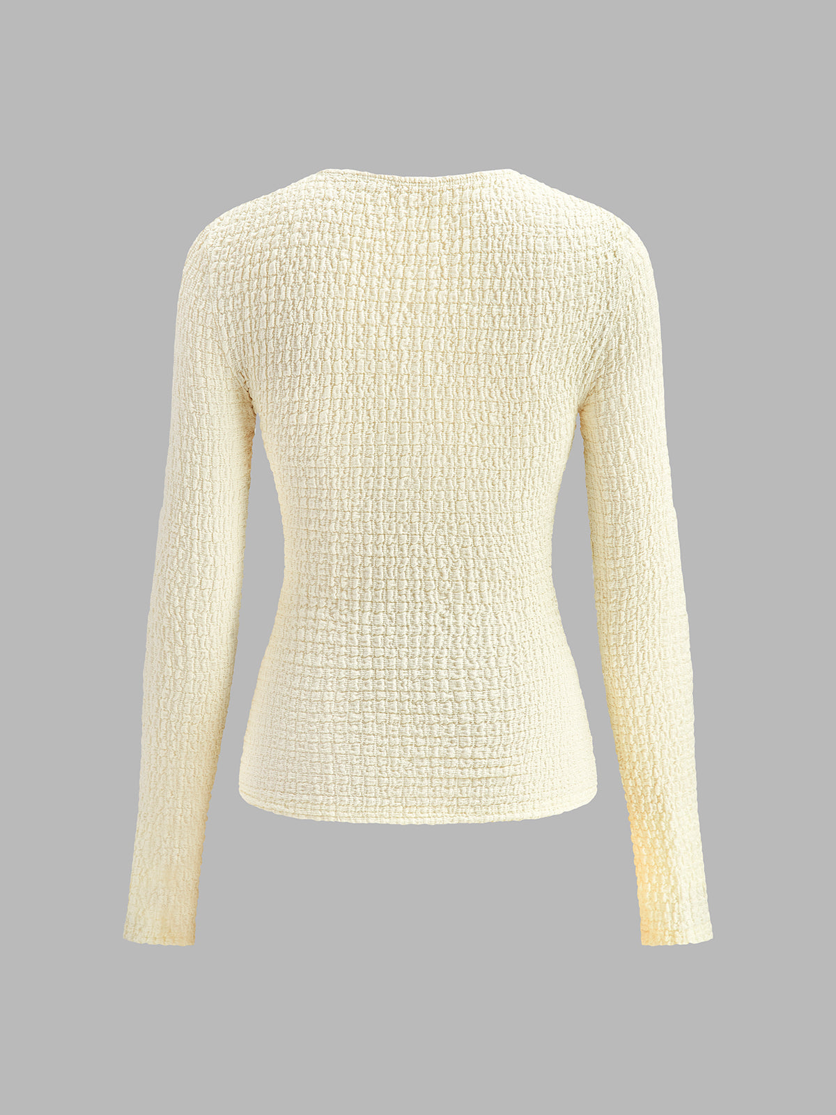 Laura | Elegantes Plisse T-Shirt mit Metal O-Ring-Ausschnitt