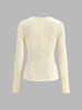 Laura | Elegantes Plisse T-Shirt mit Metal O-Ring-Ausschnitt