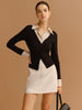 Clara | 2-in-1 Knopf Split-Kragen Bluse
