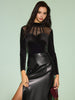 Sophie | Elegantes Samt-Oberteil mit Mesh-Details