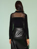 Sophie | Elegantes Samt-Oberteil mit Mesh-Details