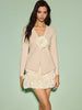 Clara | Asymmetrischer 3D-Blumen-Cardigan