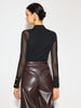 Clara | Elegantes Langarm-T-Shirt mit Netz-Detail