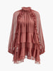 Emilia | Semitransparentes Rüschenshirt Kleid