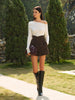 Anna | Asymmetrisches Stricktop mit Wolle-Mix