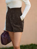 Mia | Hochtaillierte Shorts mit Taschen und Reißverschluss