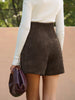 Mia | Hochtaillierte Shorts mit Taschen und Reißverschluss