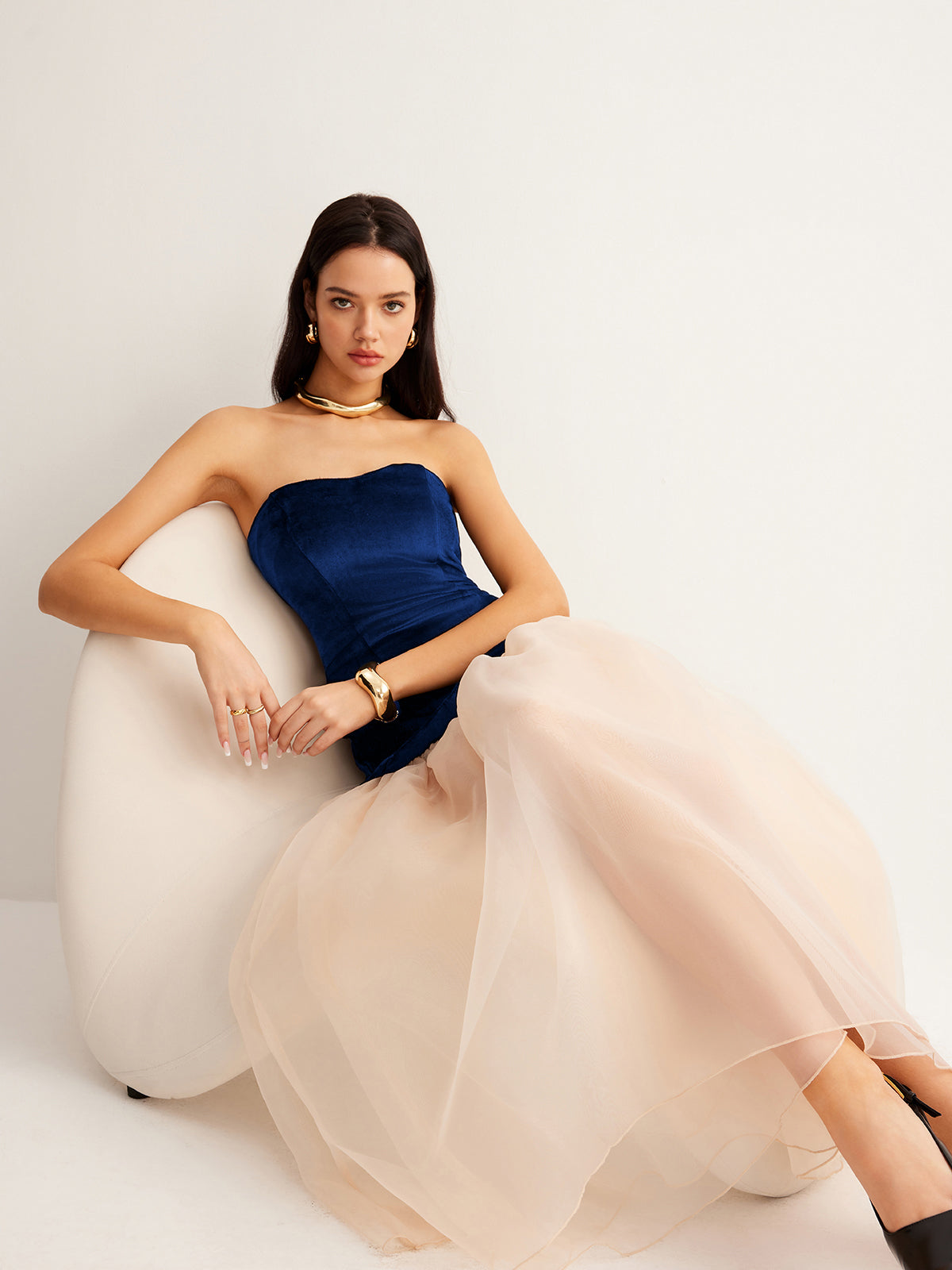 Clara | Elegantes Kleid mit Mesh-Details