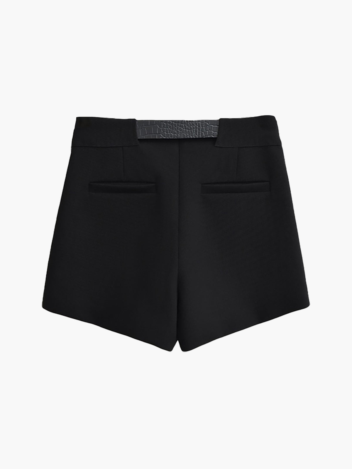 Mia | Hochtaillierte Jersey Shorts mit Reißverschluss und Gürtel