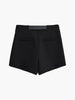 Mia | Hochtaillierte Jersey Shorts mit Reißverschluss und Gürtel
