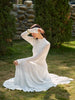 Clara | Elegantes Spitzen-Maxikleid mit Stehkragen