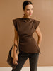 Clara | Elegante asymmetrische Bluse mit Kappenärmel