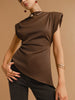 Clara | Elegante asymmetrische Bluse mit Kappenärmel