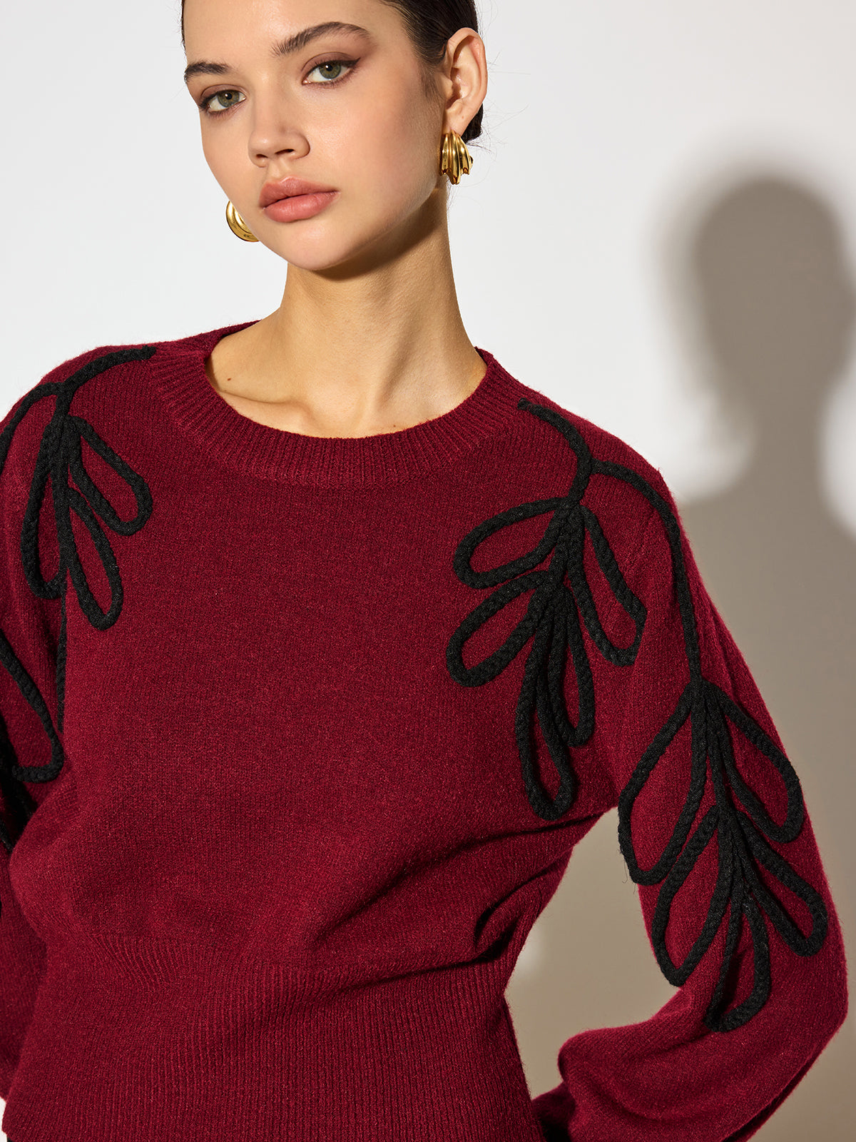 Amelie | Tailliertes Jacquard-Oberteil