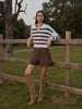 Clara | Mid-Waist Stepp-Shorts mit Taschen
