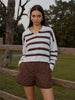 Clara | Mid-Waist Stepp-Shorts mit Taschen