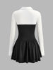 Lara | Farbenfrohes Plissiertes Polo-Kleid
