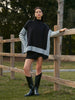 Lara | Stilvolles Zwei-Farben-Pinstripe Stricktop