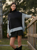 Lara | Stilvolles Zwei-Farben-Pinstripe Stricktop
