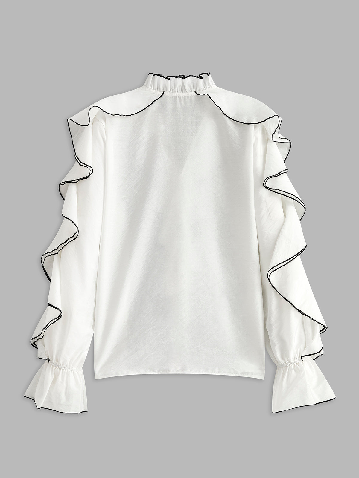 Clara | Zarte Rüschenshirt mit V-Ausschnitt