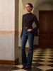 Annika | Rückefreies Chiffon-Shirt mit Punkte-Bow