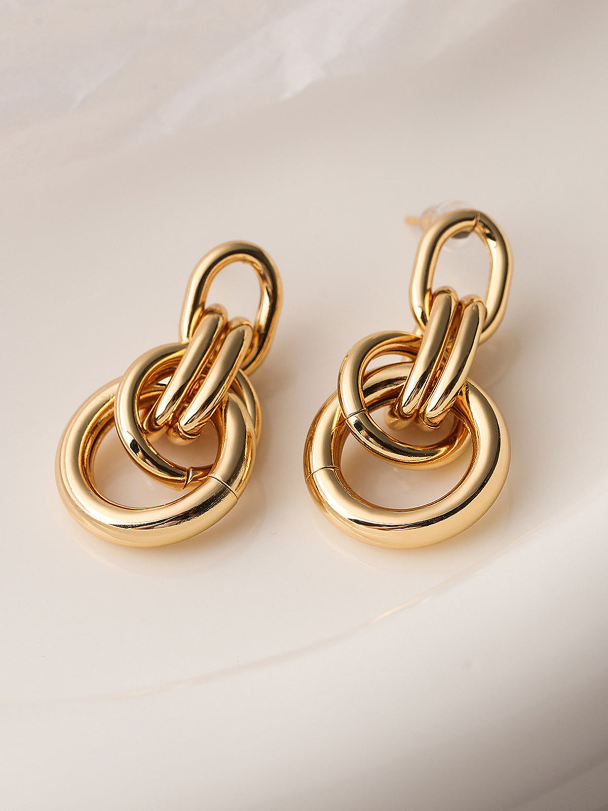 Lena | Knot Chunky Hoop Ohrringe