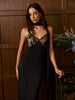 Clara | Elegantes Rückenfreies Kleid aus Satin mit Spitzeneinsätzen