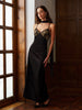 Clara | Elegantes Rückenfreies Kleid aus Satin mit Spitzeneinsätzen