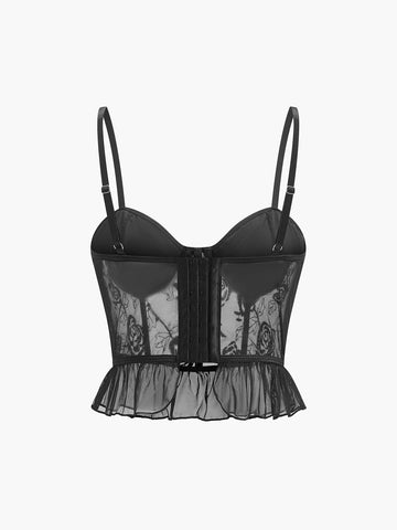 Sophie | Elegantes besticktes Rüschentop