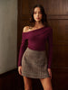 Sophie | Elegantes Jersey-Top mit asymmetrischem Halsausschnitt
