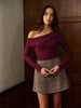 Sophie | Elegantes Jersey-Top mit asymmetrischem Halsausschnitt