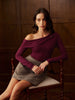 Sophie | Elegantes Jersey-Top mit asymmetrischem Halsausschnitt