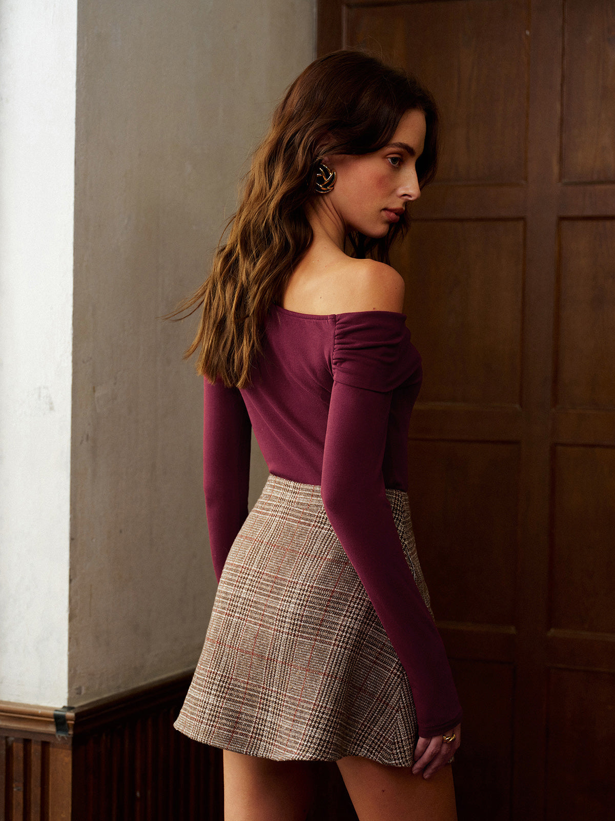 Sophie | Elegantes Jersey-Top mit asymmetrischem Halsausschnitt