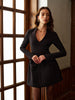 Clara | Kurzes V-Ausschnitt Kleid mit Piping