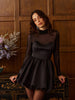 Emilia | Elegantes Kleid mit Stehkragen und Falten