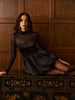 Emilia | Elegantes Kleid mit Stehkragen und Falten