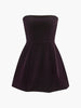 Valentina | Elegantes Veloursröckchen mit Schleifenakzent