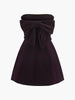 Valentina | Elegantes Veloursröckchen mit Schleifenakzent
