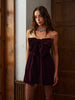 Valentina | Elegantes Veloursröckchen mit Schleifenakzent