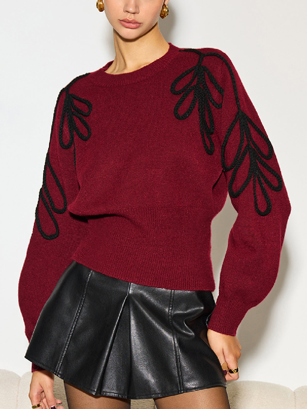 Amelie | Tailliertes Jacquard-Oberteil