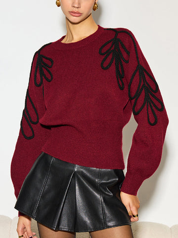 Amelie | Tailliertes Jacquard-Oberteil